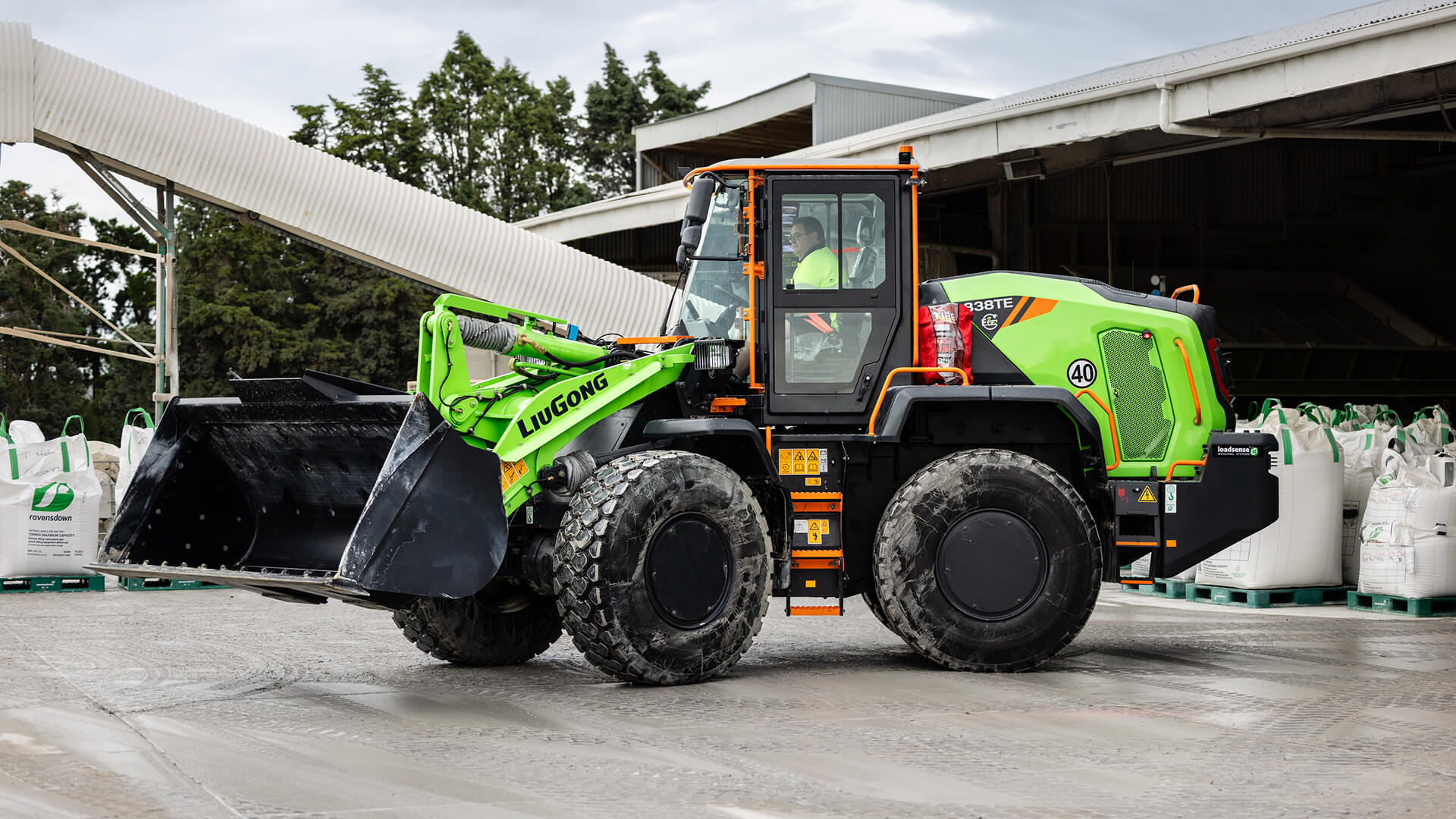 Ravensdown's Electric Loader moving fertiliser
